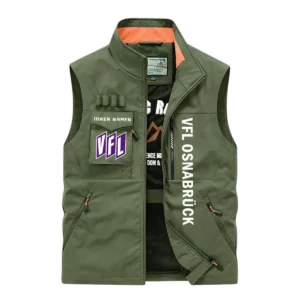 VfL Osnabrück Ärmellose Outdoor-Weste, Ganzflächig bedruckte Outdoor-Weste fur VfL Osnabrück fans BDE96082125147 - Olivgrün