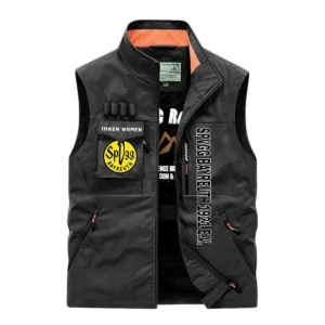 SpVgg Bayreuth Ärmellose Outdoor-Weste, Ganzflächig bedruckte Outdoor-Weste fur SpVgg Bayreuth fans BDE96082125148 - Schwarz