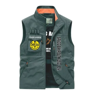 SpVgg Bayreuth Ärmellose Outdoor-Weste, Ganzflächig bedruckte Outdoor-Weste fur SpVgg Bayreuth fans BDE96082125148 - Grün