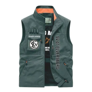 SV Elversberg Ärmellose Outdoor-Weste, Ganzflächig bedruckte Outdoor-Weste fur SV Elversberg fans BDE96082125152 - Grün