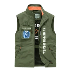 SV Meppen Ärmellose Outdoor-Weste, Ganzflächig bedruckte Outdoor-Weste fur SV Meppen fans BDE96082125154 - Olivgrün