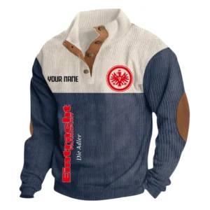 Eintracht Frankfurt Sweatshirt Herren Stehkragen, Ganzflächig bedruckte Sweatshirt Herren Stehkragen fur Eintracht Frankfurt fans BDE113081425103 - Dunkelblau