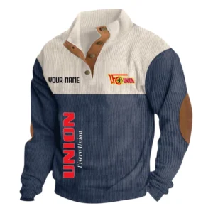1. FC Union Berlin Sweatshirt Herren Stehkragen, Ganzflächig bedruckte Sweatshirt Herren Stehkragen fur 1. FC Union Berlin fans BDE113081425105 - Dunkelblau