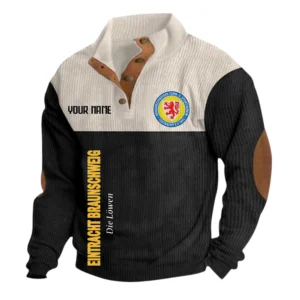 Eintracht Braunschweig Sweatshirt Herren Stehkragen, Ganzflächig bedruckte Sweatshirt Herren Stehkragen fur Eintracht Braunschweig fans BDE113081425116 - Schwarz