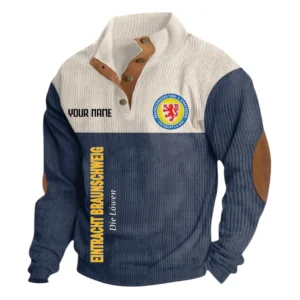 Eintracht Braunschweig Sweatshirt Herren Stehkragen, Ganzflächig bedruckte Sweatshirt Herren Stehkragen fur Eintracht Braunschweig fans BDE113081425116 - Dunkelblau