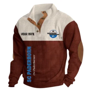 SC Paderborn 07 Sweatshirt Herren Stehkragen, Ganzflächig bedruckte Sweatshirt Herren Stehkragen fur SC Paderborn 07 fans BDE113081425122 - Rot